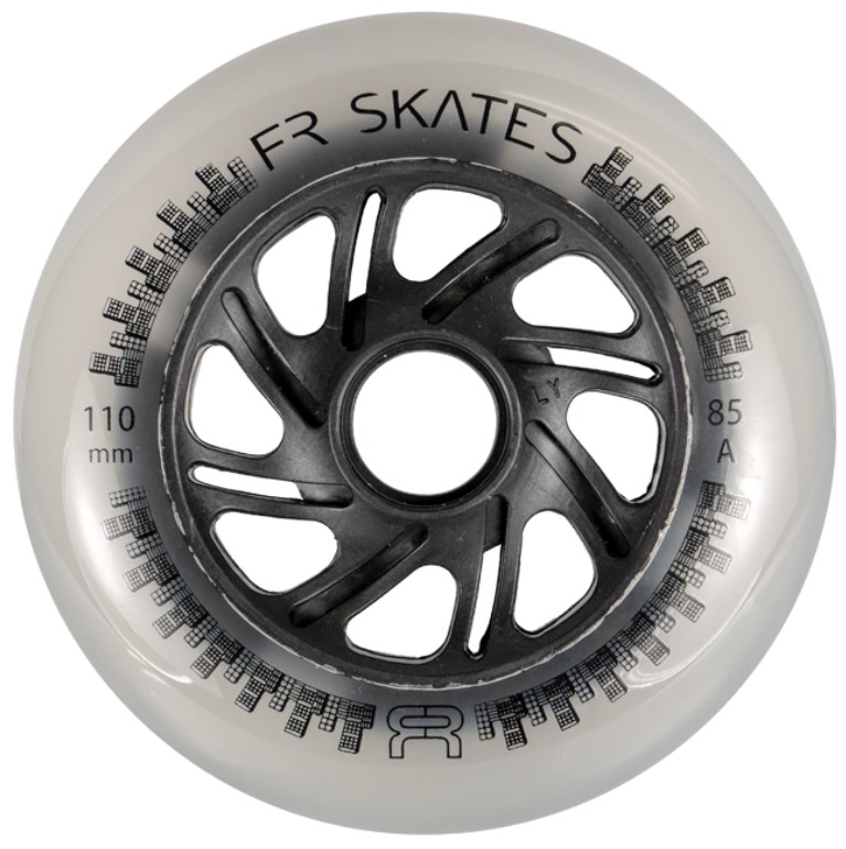 grey inline skate wheel FR downtown of 110 mm diameter and 85A durometer